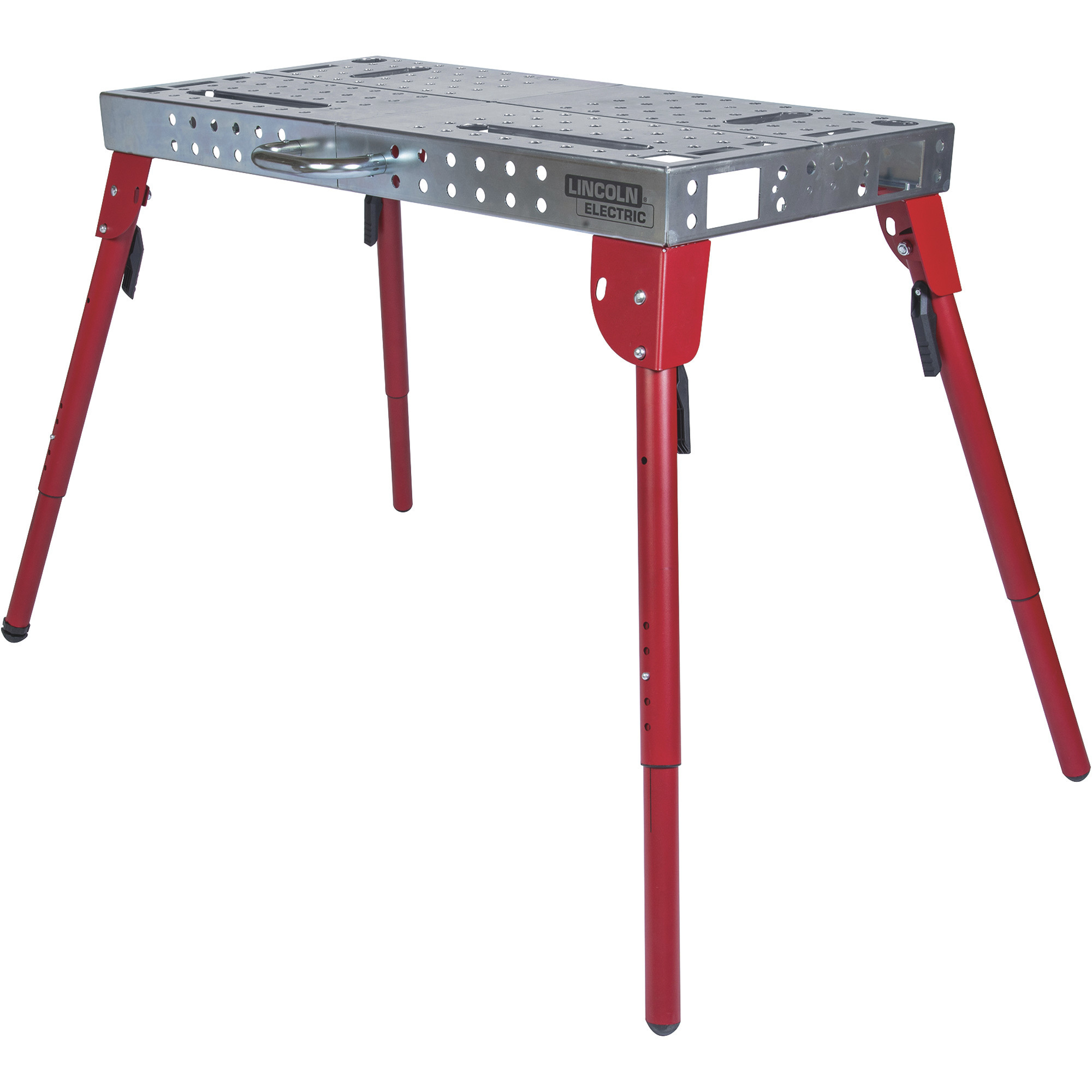 Lincoln Electric Welding Table and Workbench, 21in.L x 44in.W x 26.5-37in.H, Model# K5334-1